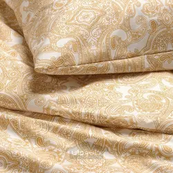 روکش لحاف و روبالشی ایکیا مدل IKEA JÄTTEVALLMO رنگ زرد/سفید