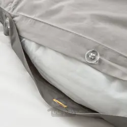 روکش لحاف و 2 عدد روبالشی ایکیا مدل IKEA STRANDTALL رنگ خاکستری/خاکستری تیره