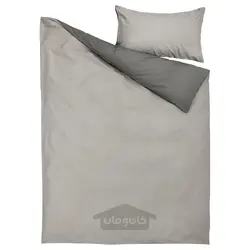 روکش لحاف و روبالشی ایکیا مدل IKEA STRANDTALL رنگ خاکستری/خاکستری تیره