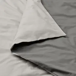 روکش لحاف و روبالشی ایکیا مدل IKEA STRANDTALL رنگ خاکستری/خاکستری تیره