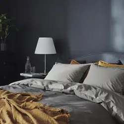 روکش لحاف و روبالشی ایکیا مدل IKEA STRANDTALL رنگ خاکستری/خاکستری تیره