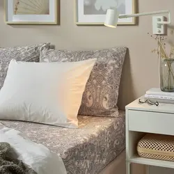 روبالشی ایکیا مدل IKEA JÄTTEVALLMO رنگ بژ/خاکستری تیره