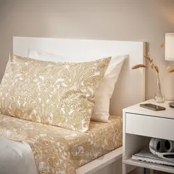 روبالشی ایکیا مدل IKEA JÄTTEVALLMO رنگ زرد/سفید