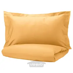 روکش لحاف و 2 عدد روبالشی ایکیا مدل IKEA LUKTJASMIN رنگ زرد