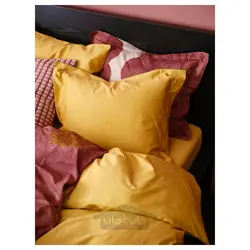 روکش لحاف و 2 عدد روبالشی ایکیا مدل IKEA LUKTJASMIN رنگ زرد