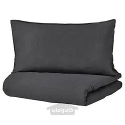 روکش لحاف و روبالشی ایکیا مدل IKEA DYTÅG رنگ خاکستری تیره