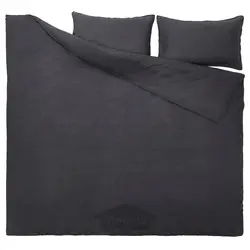 روکش لحاف و 2 عدد روبالشی ایکیا مدل IKEA DYTÅG رنگ خاکستری تیره