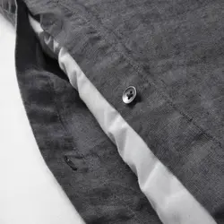 روکش لحاف و 2 عدد روبالشی ایکیا مدل IKEA DYTÅG رنگ خاکستری تیره