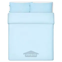 روکش لحاف و 2 عدد روبالشی ایکیا مدل IKEA KRITSUGA رنگ آبی کمرنگ