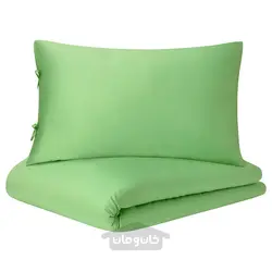 روکش لحاف و 2 عدد روبالشی ایکیا مدل IKEA KRITSUGA رنگ سبز روشن
