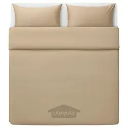 روکش لحاف و 2 عدد روبالشی ایکیا مدل IKEA BJÖRKAL رنگ رنگ بژ