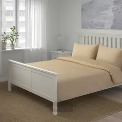 روکش لحاف و 2 عدد روبالشی ایکیا مدل IKEA BJÖRKAL رنگ رنگ بژ