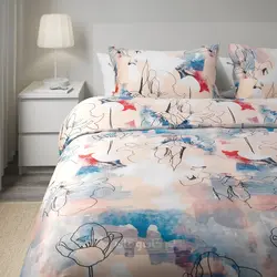 روکش لحاف و 2 عدد روبالشی ایکیا مدل IKEA KÄRRFRÄKEN
