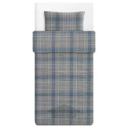 روکش لحاف و روبالشی ایکیا مدل IKEA STÄVMAL رنگ آبی/چک