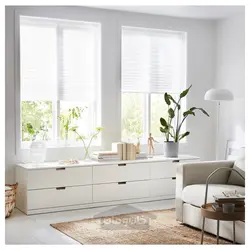 کرکره پلیسه دار ایکیا مدل IKEA SCHOTTIS رنگ سفید