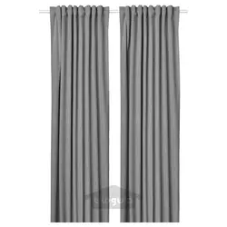 پرده های مسدود کننده، 1 جفت ایکیا مدل IKEA ROSENMANDEL رنگ خاکستری