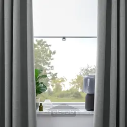 پرده های مسدود کننده، 1 جفت ایکیا مدل IKEA ROSENMANDEL رنگ خاکستری