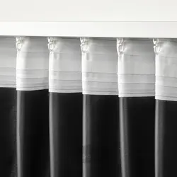 پرده های مسدود کننده، 1 جفت ایکیا مدل IKEA ROSENMANDEL رنگ خاکستری