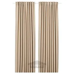 پرده تاریک کننده اتاق، 1 جفت ایکیا مدل IKEA ANNAKAJSA رنگ رنگ بژ