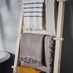 حوله حمام ایکیا مدل IKEA VALLASÅN رنگ خاکستری روشن/قهوه ای