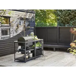 آشپزخانه با باربیکیو زغالی، در فضای باز ایکیا مدل IKEA GRILLSKÄR