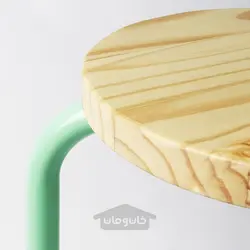 چهارپایه ایکیا مدل IKEA DOMSTEN رنگ سبز روشن/کاج