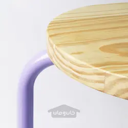 چهارپایه ایکیا مدل IKEA DOMSTEN رنگ یاس بنفش/کاج