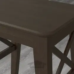چهارپایه ایکیا مدل IKEA INGOLF رنگ قهوه ای-مشکی