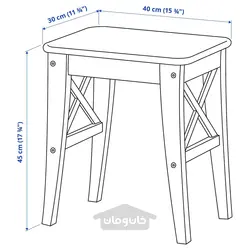 چهارپایه ایکیا مدل IKEA INGOLF رنگ قهوه ای-مشکی
