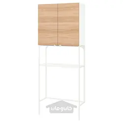 ترکیب ذخیره سازی ایکیا مدل IKEA ENHET رنگ جلوه بلوط درب