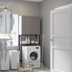 ترکیب ذخیره سازی ایکیا مدل IKEA ENHET رنگ قاب خاکستری درب