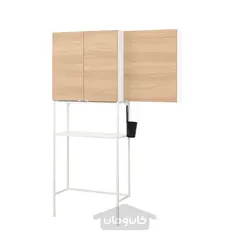 ترکیب ذخیره سازی ایکیا مدل IKEA ENHET رنگ جلوه بلوط درب