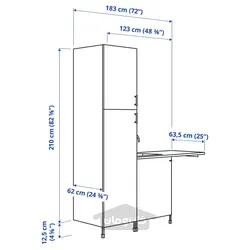 خشکشویی ایکیا مدل IKEA ENHET رنگ قاب خاکستری اینهت