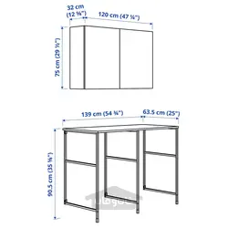 ترکیب ذخیره سازی ایکیا مدل IKEA ENHET رنگ درب سفید