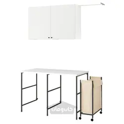 ترکیب ذخیره سازی ایکیا مدل IKEA ENHET رنگ درب سفید