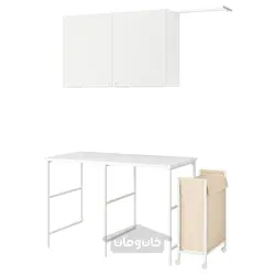 ترکیب ذخیره سازی ایکیا مدل IKEA ENHET رنگ درب سفید