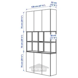 ترکیب ذخیره سازی ایکیا مدل IKEA ENHET رنگ آنتراسیت