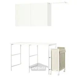 ترکیب ذخیره سازی ایکیا مدل IKEA ENHET رنگ درب سفید