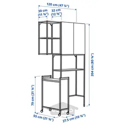 ترکیب ذخیره سازی ایکیا مدل IKEA ENHET رنگ سفید
