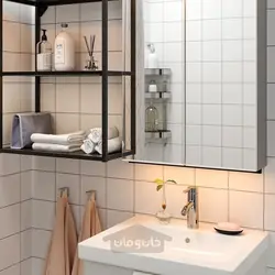 نوار روشنایی حمام ال ای دی ایکیا مدل IKEA SILVERGLANS رنگ آنتراسیت کم نور