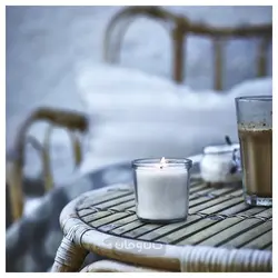 شمع معطر در شیشه ایکیا مدل IKEA JÄMLIK