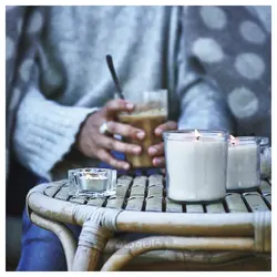 شمع معطر در شیشه ایکیا مدل IKEA JÄMLIK