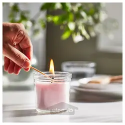 شمع معطر در شیشه ایکیا مدل IKEA LUGNARE