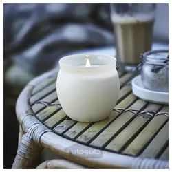 شمع معطر در شیشه ایکیا مدل IKEA JÄMLIK