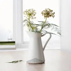 گلدان / کوزه ایکیا مدل IKEA SOCKERÄRT رنگ سفید