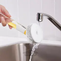 ست 3 تکه اسفنج ظرفشویی با پخش کننده ایکیا مدل IKEA VIDEVECKMAL رنگ زرد روشن