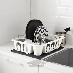 فرش خشک کن ظرف ایکیا مدل IKEA NYSKÖLJD رنگ خاکستری تیره