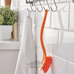 برس ظرفشویی ایکیا مدل IKEA ANTAGEN رنگ نارنجی روشن