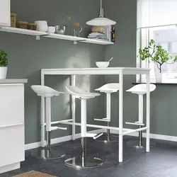 چهارپایه بار ایکیا مدل IKEA JANINGE رنگ سفید