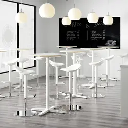 چهارپایه بار ایکیا مدل IKEA JANINGE رنگ سفید